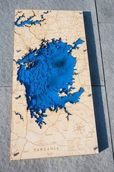 Jezioro Wiktorii - mapa batymetryczna 3D